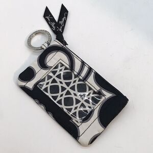 Vera Bradley Night & Day Card Case ID Holder Wallet Black & White - RETIRED